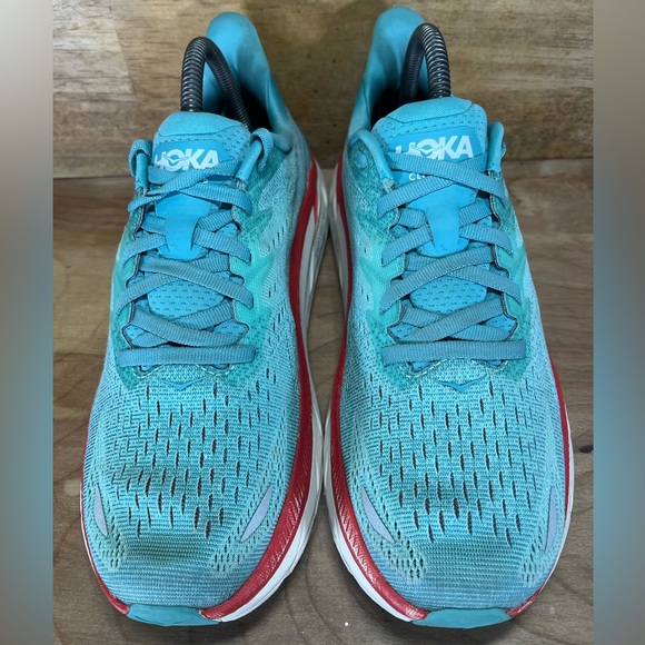 Hoka One One Clifton 8 REFLECTIVE Womens Sz 8.5 (B) Running Shoes Sneakers Blue - Picture 3 of 12